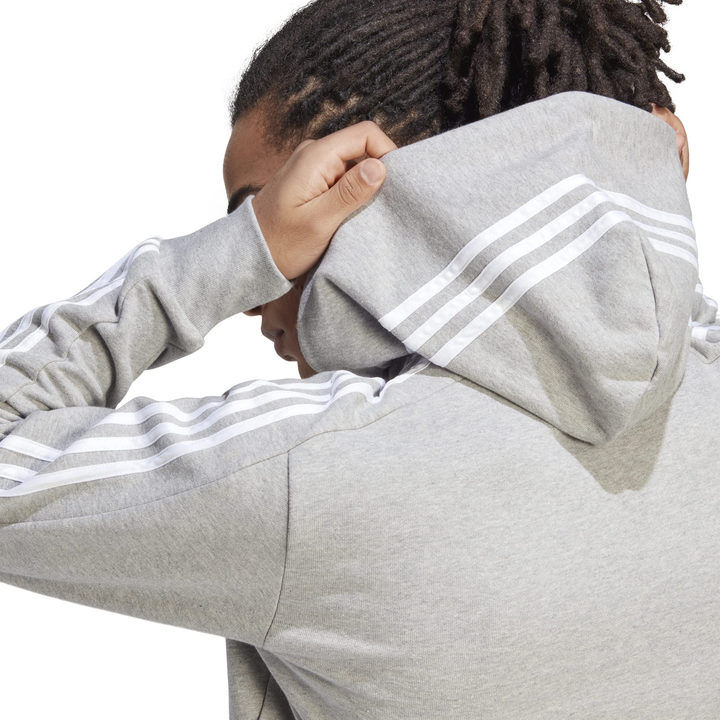 Adidas Essentials French Terry 3-Stripes Full-Zip Hoodie Sudadera con Capucha Hombre (Pack de 1)