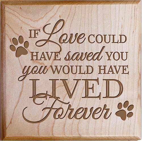 LifeSong Milestones Urnas para mascotas, pequeña caja de recuerdo de condolencias para urna de mascotas para cenizas If Love Could Have You, pequeña
