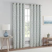 Vista 5 de Eclipse Dutchess Botanical - Cortinas 100% opacas con ojales, cortinas de ventana con aislamiento térmico para sala de estar, dormitorio o sala
