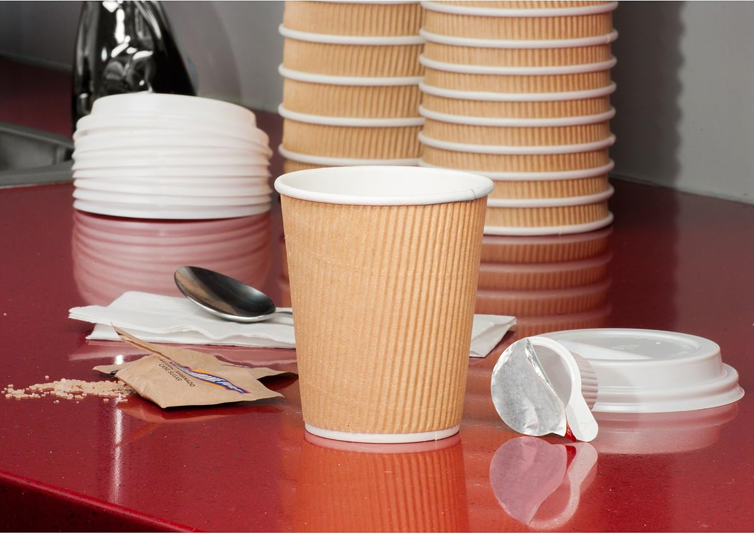 Genuine Joe Rippled Hot Cup, 10oz (Pack of 500)