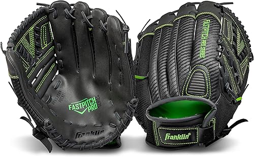 Miniatura 2 de Franklin Sports - Guantes de softball de la serie profesional Fastpitch, mano derecha o izquierda, tallas para adultos y jóvenes de 11, 11.5, 12,