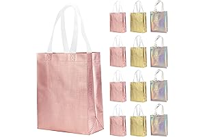 LOOKSGO 12-Pack Essential Reusable Gift Tote Bags