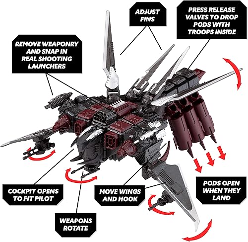 Miniatura 4 de Snap Ships - Scorpion K.L.A.W. Troop Dropper - Juguete de construcción para construcción personalizada y juego de batalla, a partir de 8 años