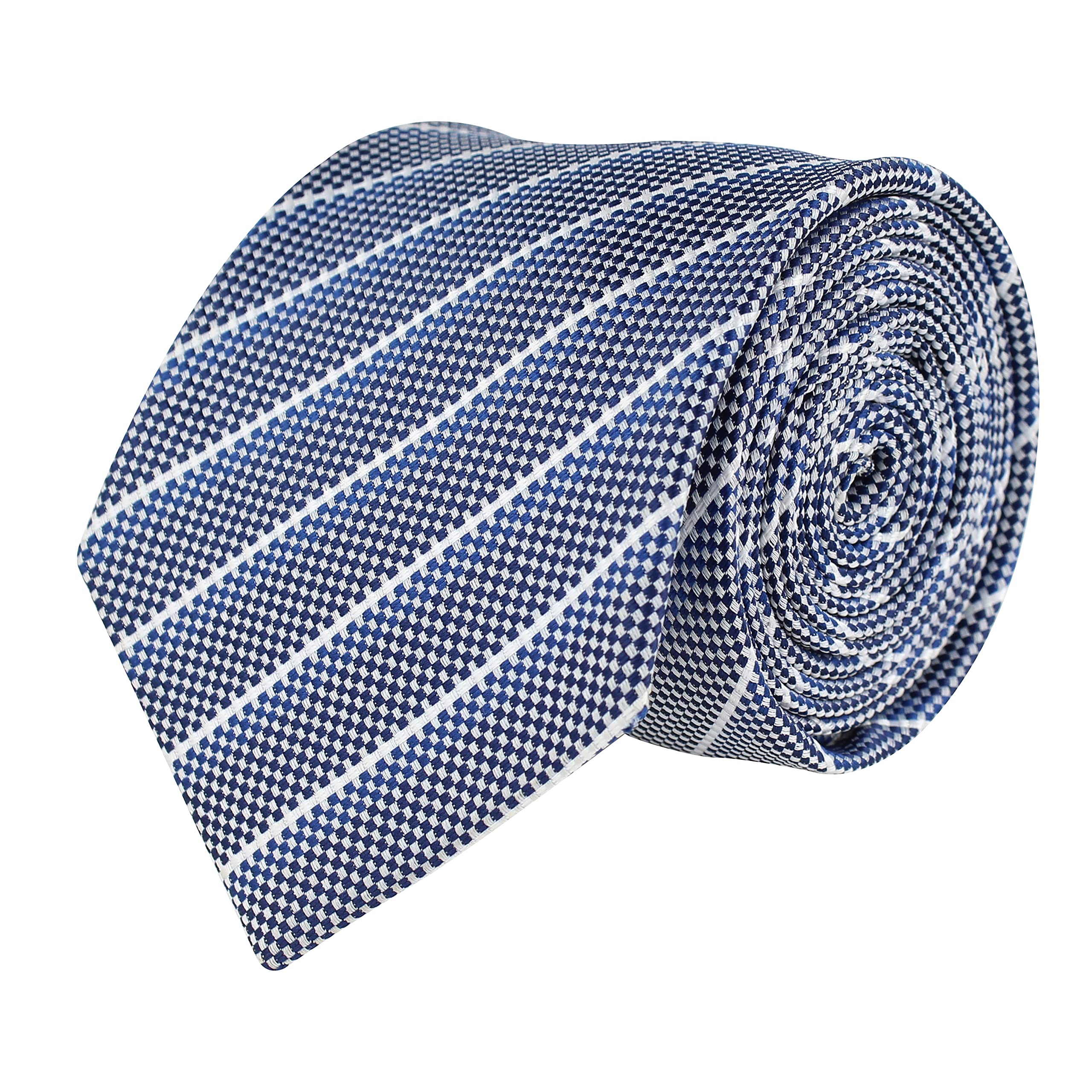 Kavove The Graceful Striped White Necktie For Men-image-35