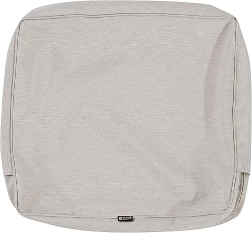 Miniatura 390 de Classic Accessories Ravenna - Cojín cuadrado para patio de 25 x 25 x 5 pulgadas, resistente al agua, con funda, para sillón de descanso, hongo