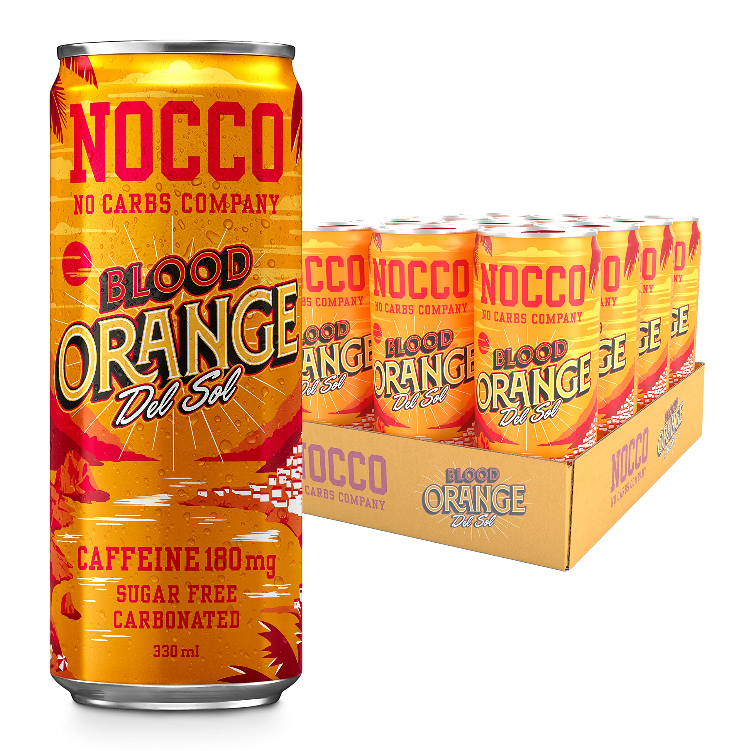 NOCCO Energy Drink BCAA, 180mg Caffeine sugar free drinks enhanced