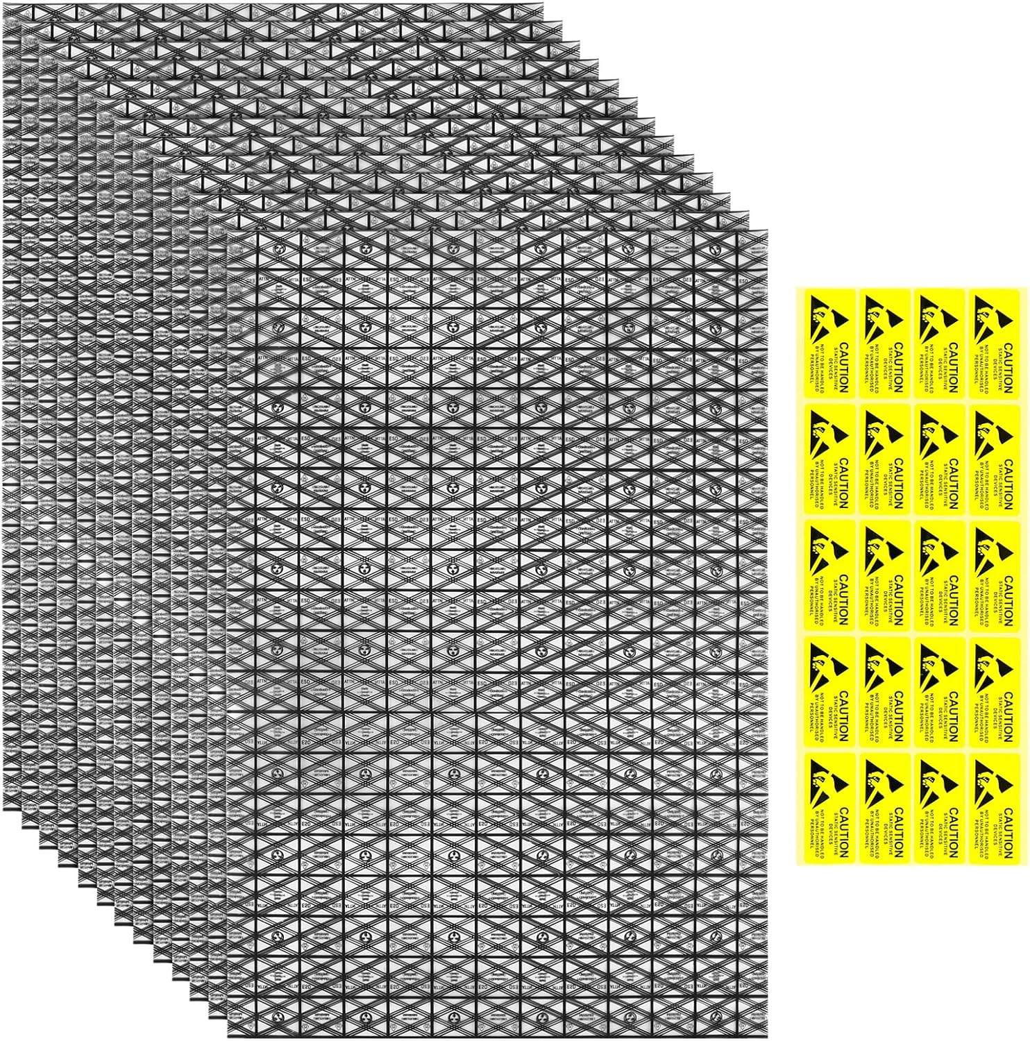 40 Pcs Large Anti Static ESD Bags with Anti-static Labels Open Top ESD Shielding Anti-Static Bag 16 x 24 inch/ 40 x 60 cm for Motherboards SSD HDD Hard Drive Laptop Electronic