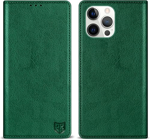 Miniatura 17 de ZZXX Funda tipo cartera para iPhone 15 Pro con bloqueo RFID, soporte de ranura para tarjetas, funda protectora de cuero magnético fuerte para iPhone