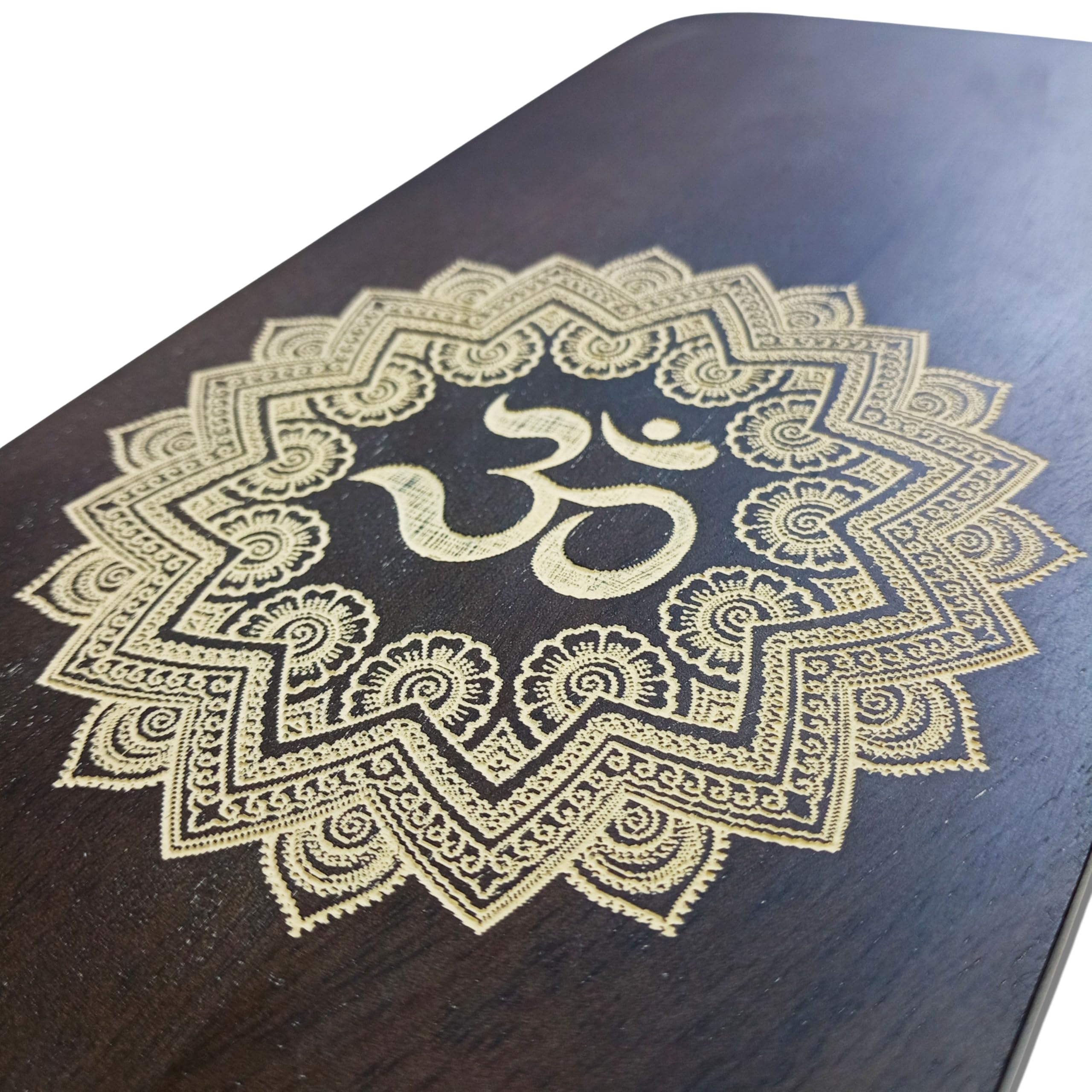 Sadhu Board - Tabla de uñas de madera de mango oscuro, 100% hecha a mano, 4 tamaños: 8 mm, 10 mm, 12 mm y 15 mm, práctica de yoga, alivia la tensión
