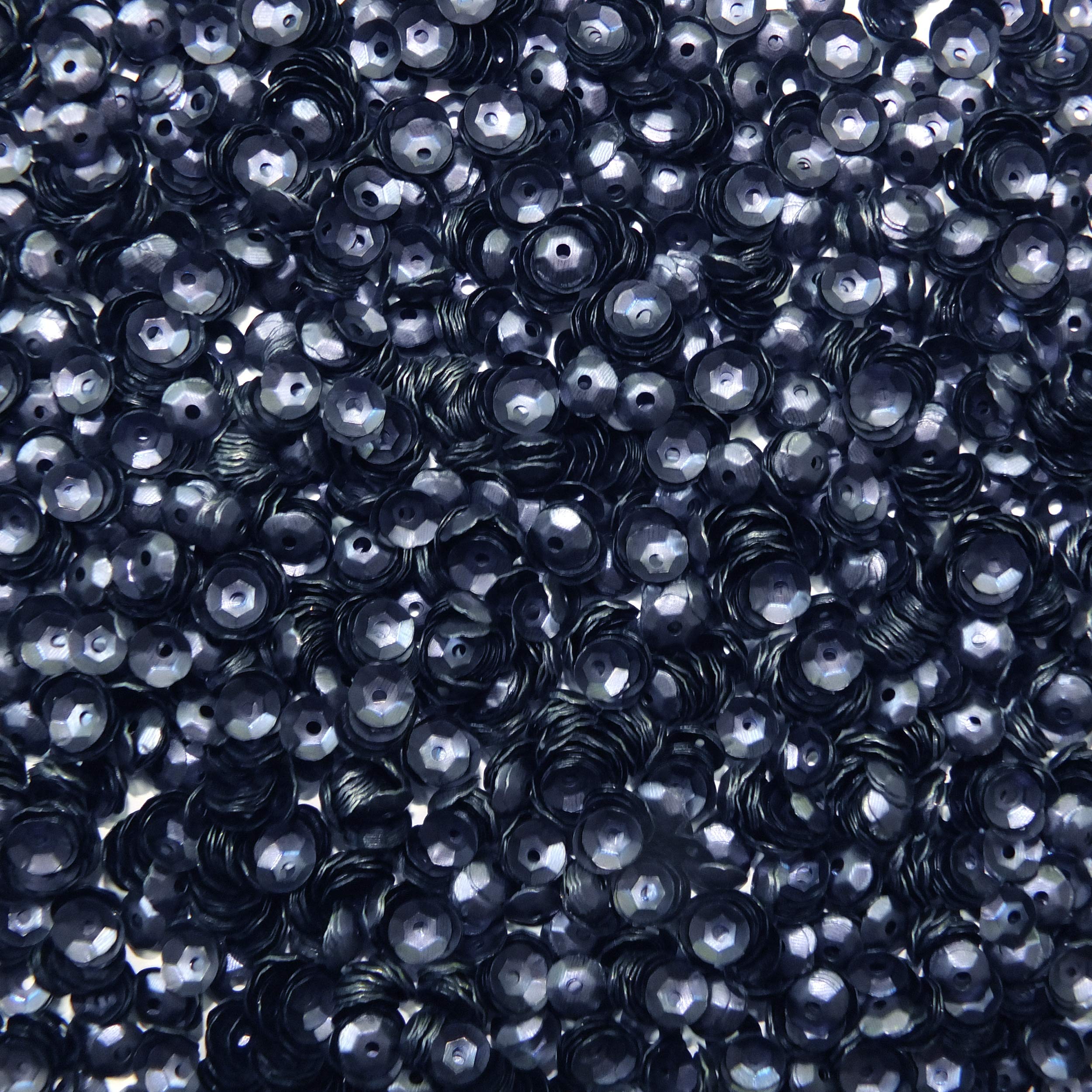 5mm Cup Sequins Navy Dark Blue Matte Metallic Medium Hole Made in USA