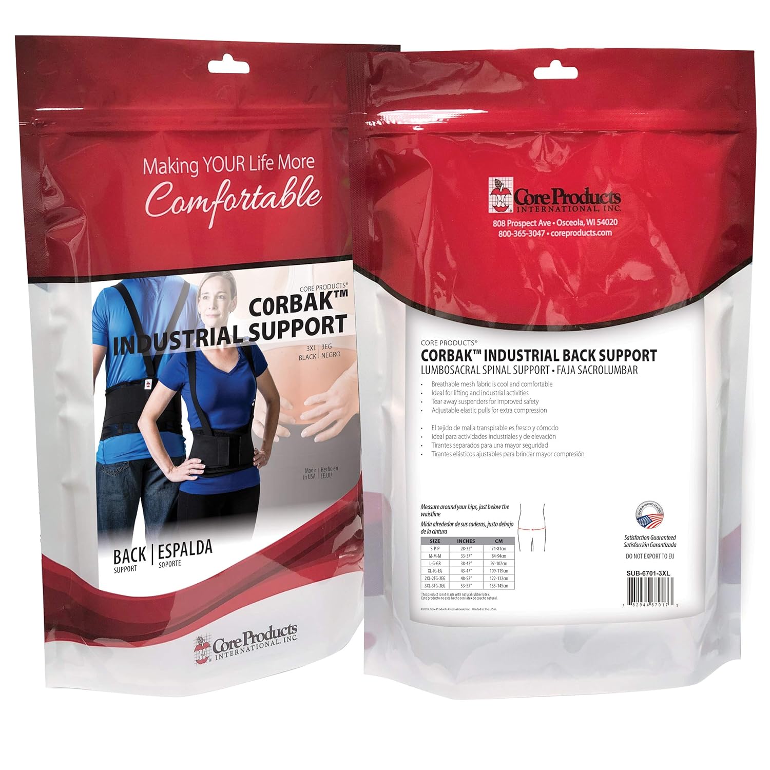 Core Products Corbak Industrial Support - 3XLarge