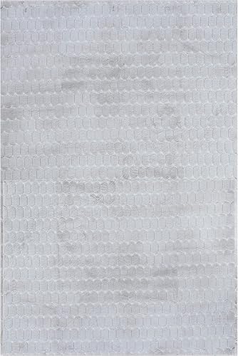 Miniatura 9 de nuLOOM Nia Tile - Alfombra de conejo sintético lavable a máquina, 8 x 10 pulgadas, color beige