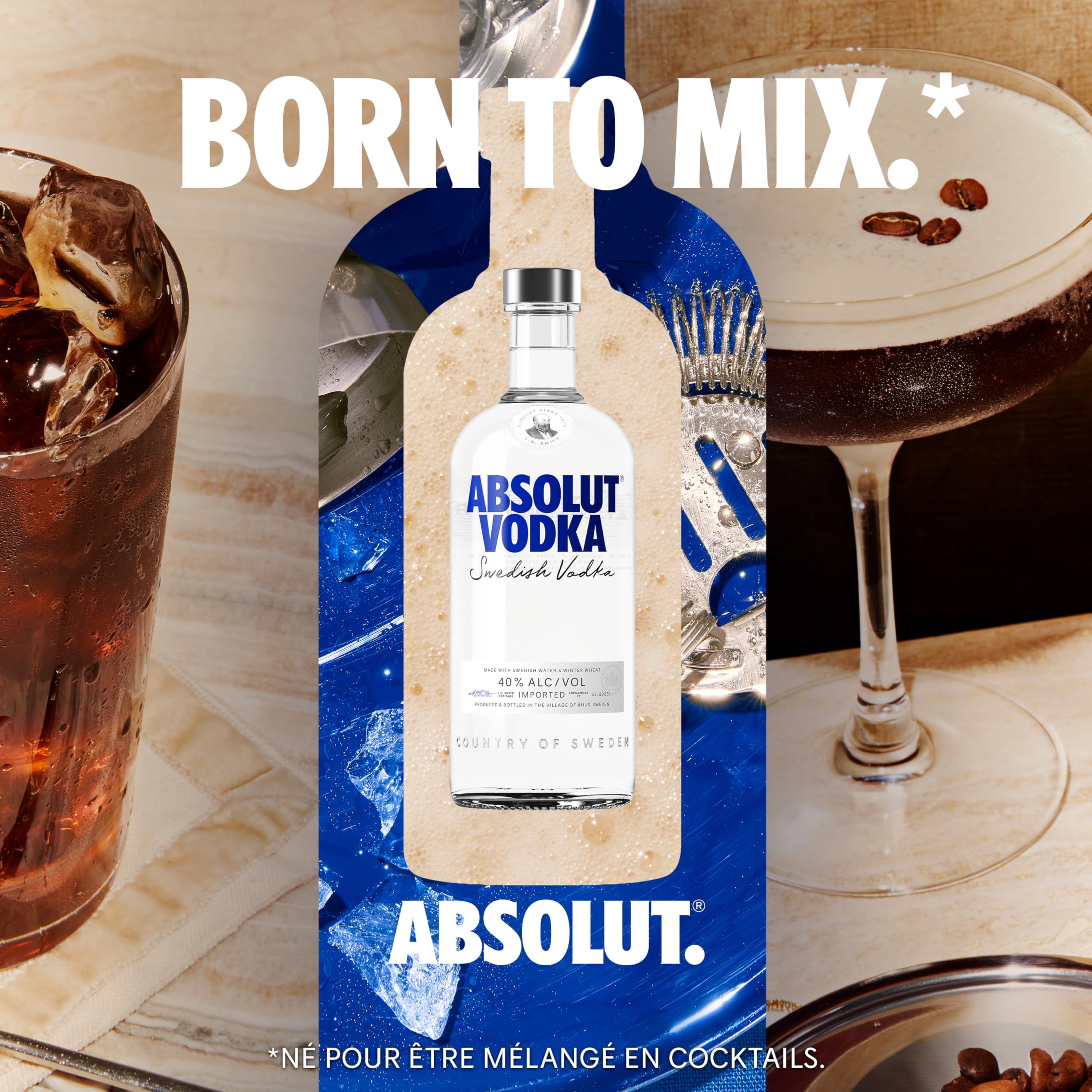 ABSOLUT VODKA Original Vodka Suédoise - 40%, 450cl
