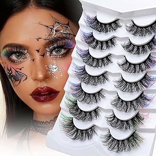 YH-C06 - Pestañas de colores esponjosas de vi...