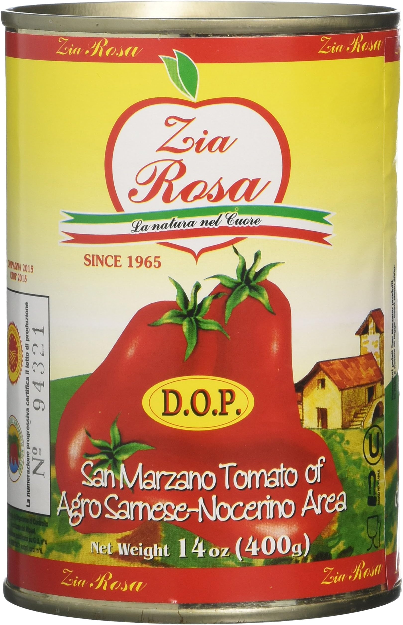 Zia Rosa San Marzano Plum Tomatoes 400 g (Pack of 12)
