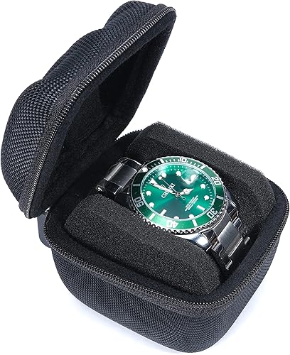 Miniatura 4 de Caja de viaje para reloj duro individual, reloj de pulsera para hombre, reloj deportivo, caja organizadora de pantalla de rollo con almohada