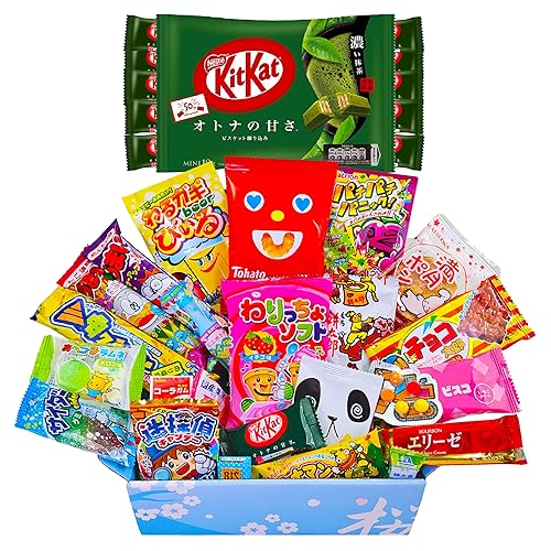 Paquete de caja de aperitivos japoneses y kit Kat, 30 dulces y aperitivos japoneses + 10 x Matcha KitKat
