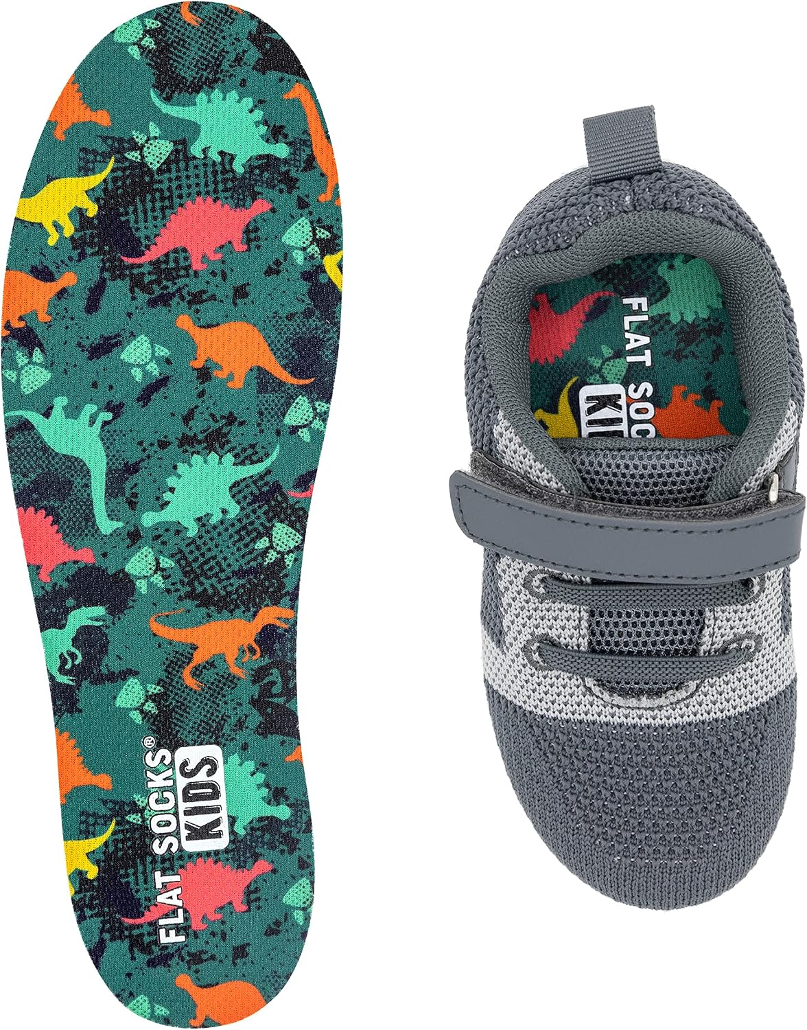 FLAT SOCKS Kid's No Show Socks, Sockless Liner, No Slipping, No Stinking, Washable Barefoot Shoe Insert
