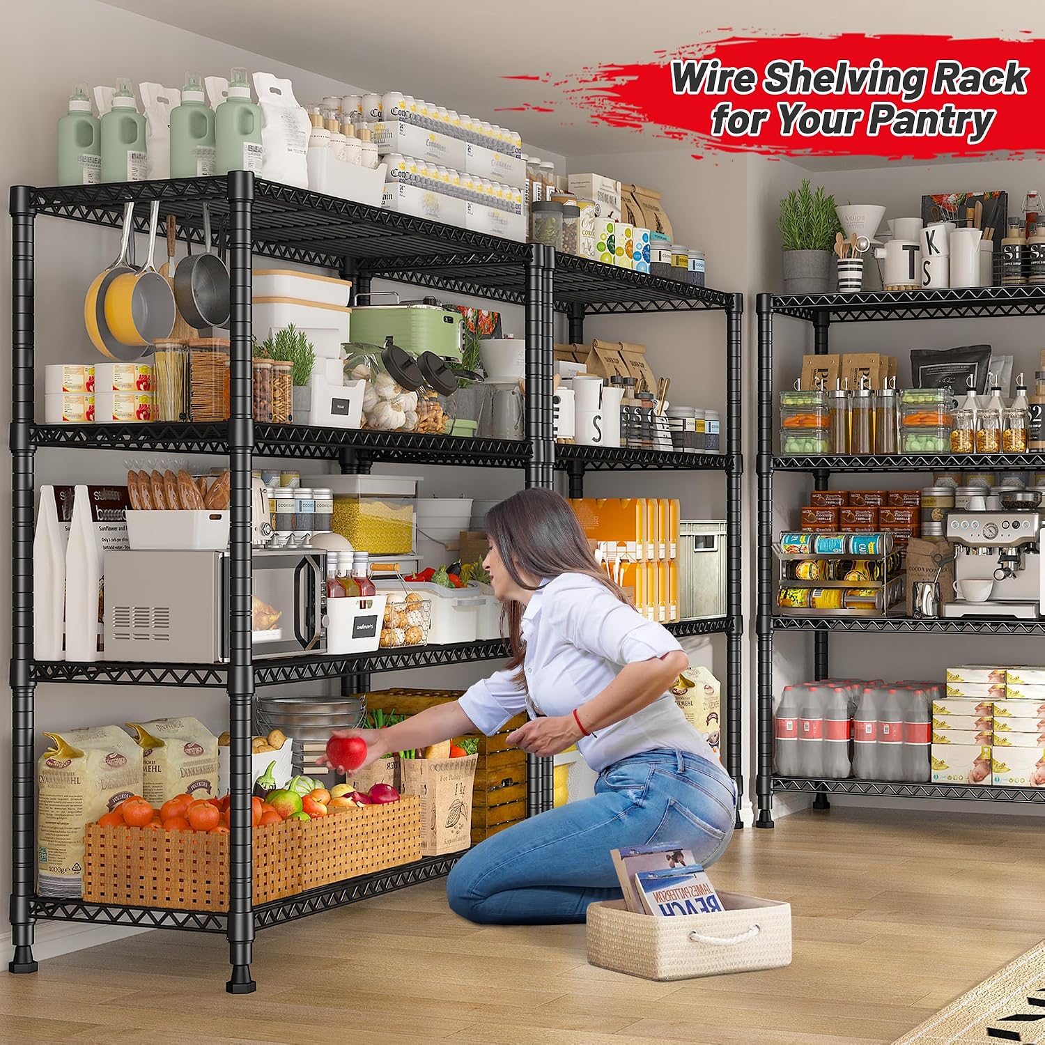 REIBII Wire Shelving Storage, Heavy Duty Metal - Image 2