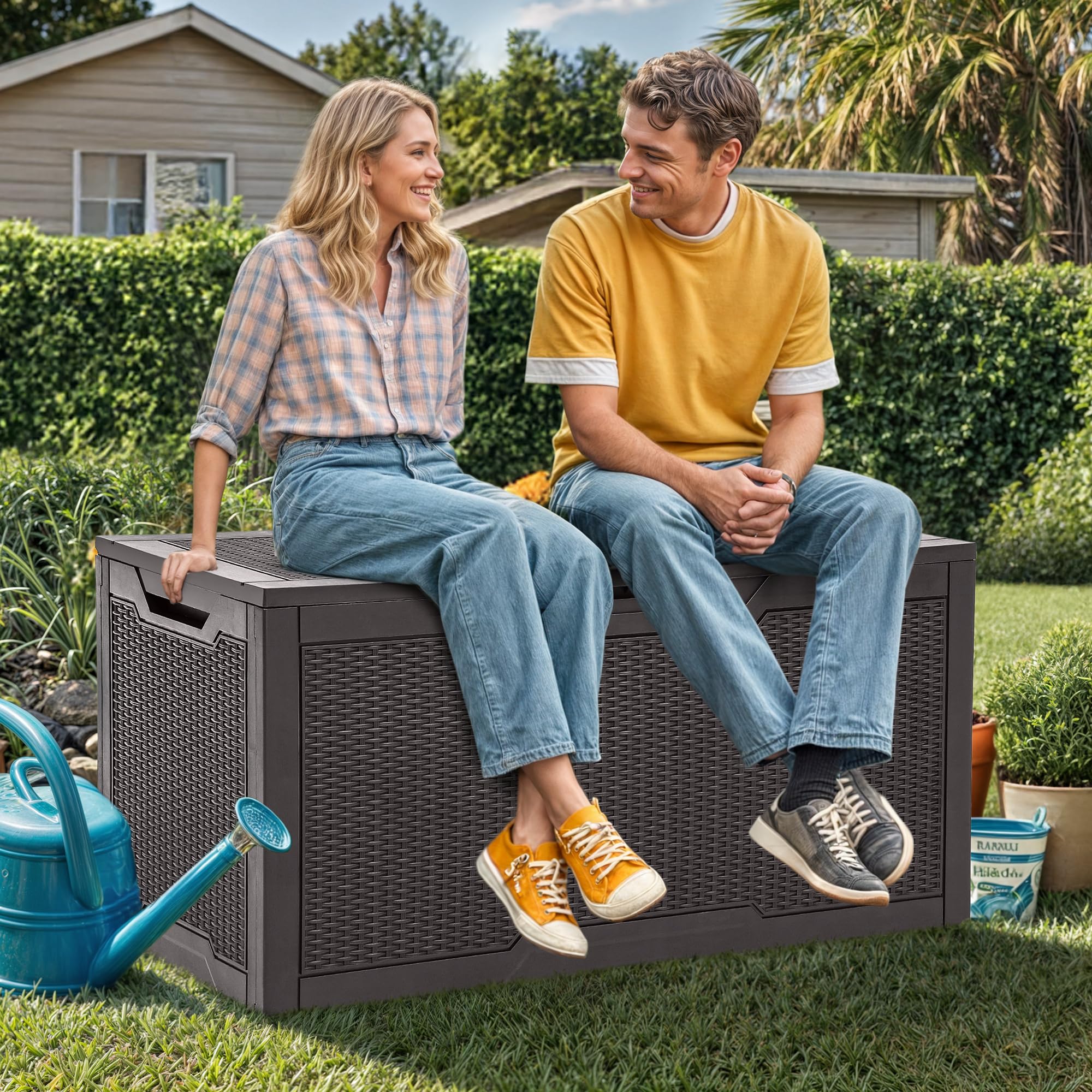 Amazon.com: YITAHOME 100 Gallon Large Resin Deck Box Outdoor