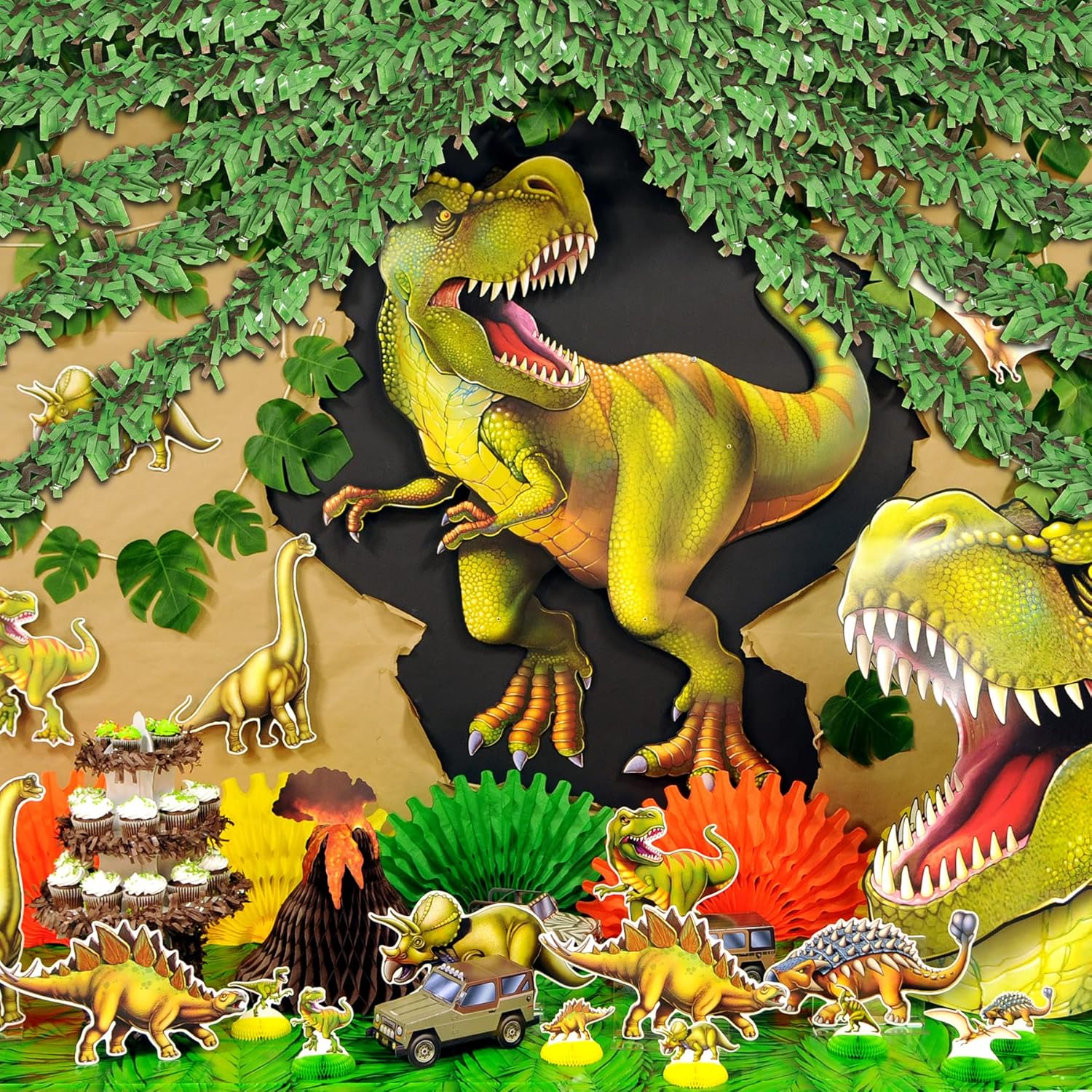 Beistle Tissue Festooning Party Decorations, 25 Feet, Light Green