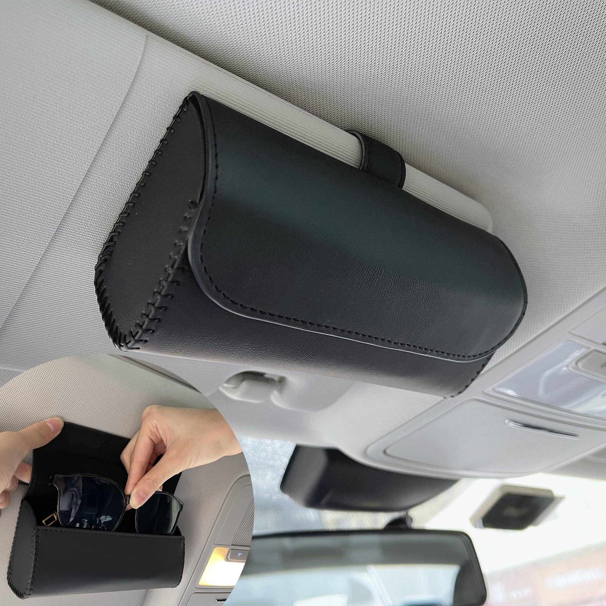 KEKIMO Bling Sunglass Holder for Car