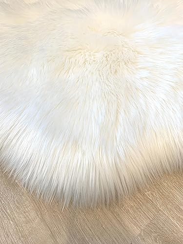 Miniatura 6 de LAMBZY Alfombra de oso de oveja sintética, súper suave, hipoalergénica, sedosa, para sala de estar, habitación de los niños, sofá (2 x 3 pies,