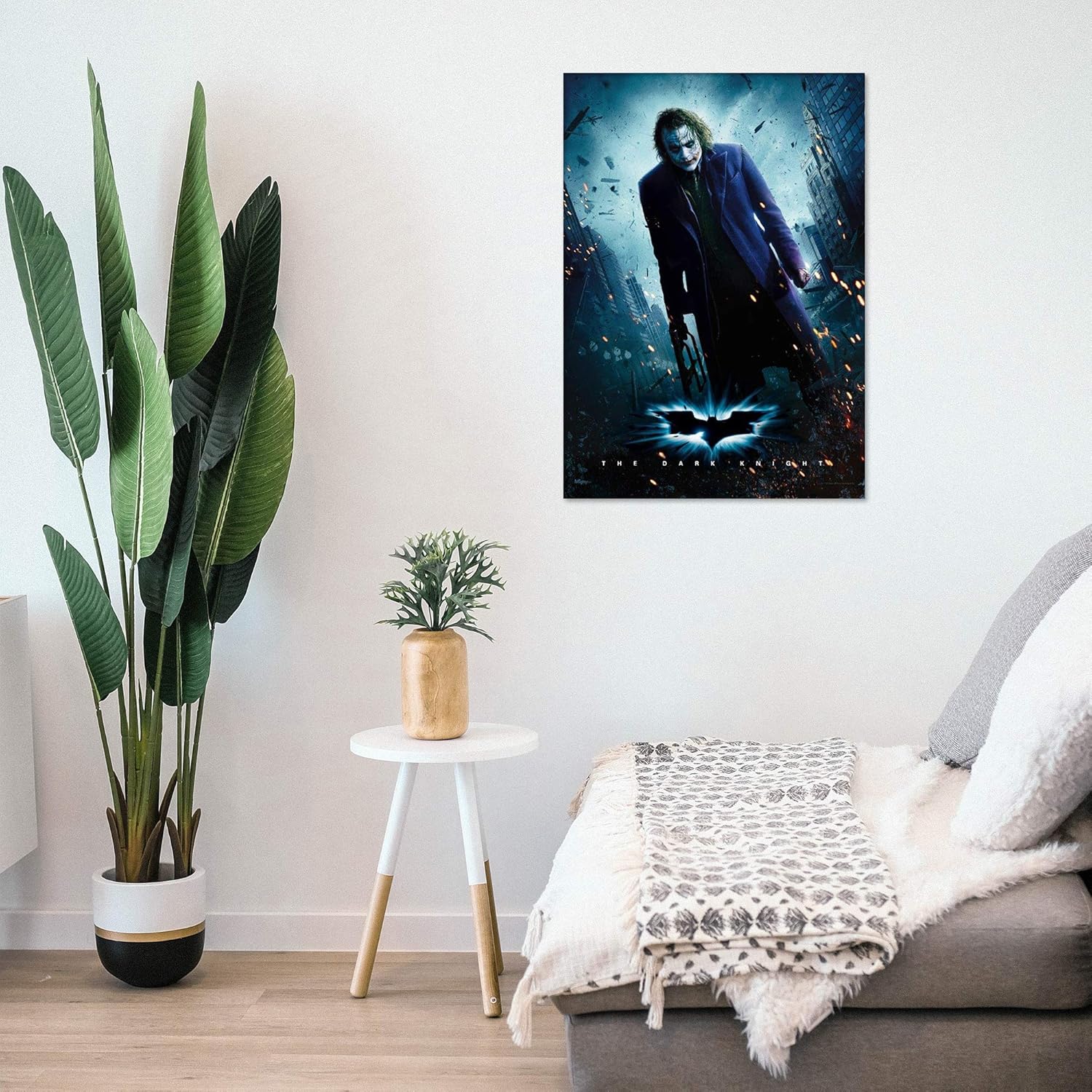 MIGHTYPRINT DC Comics - The Dark Knight – Joker - Heath Ledger - Batman - Durable 17" x 24 Wall Art - NOT Made of Paper - Officially Licensed Collectible MP17240412