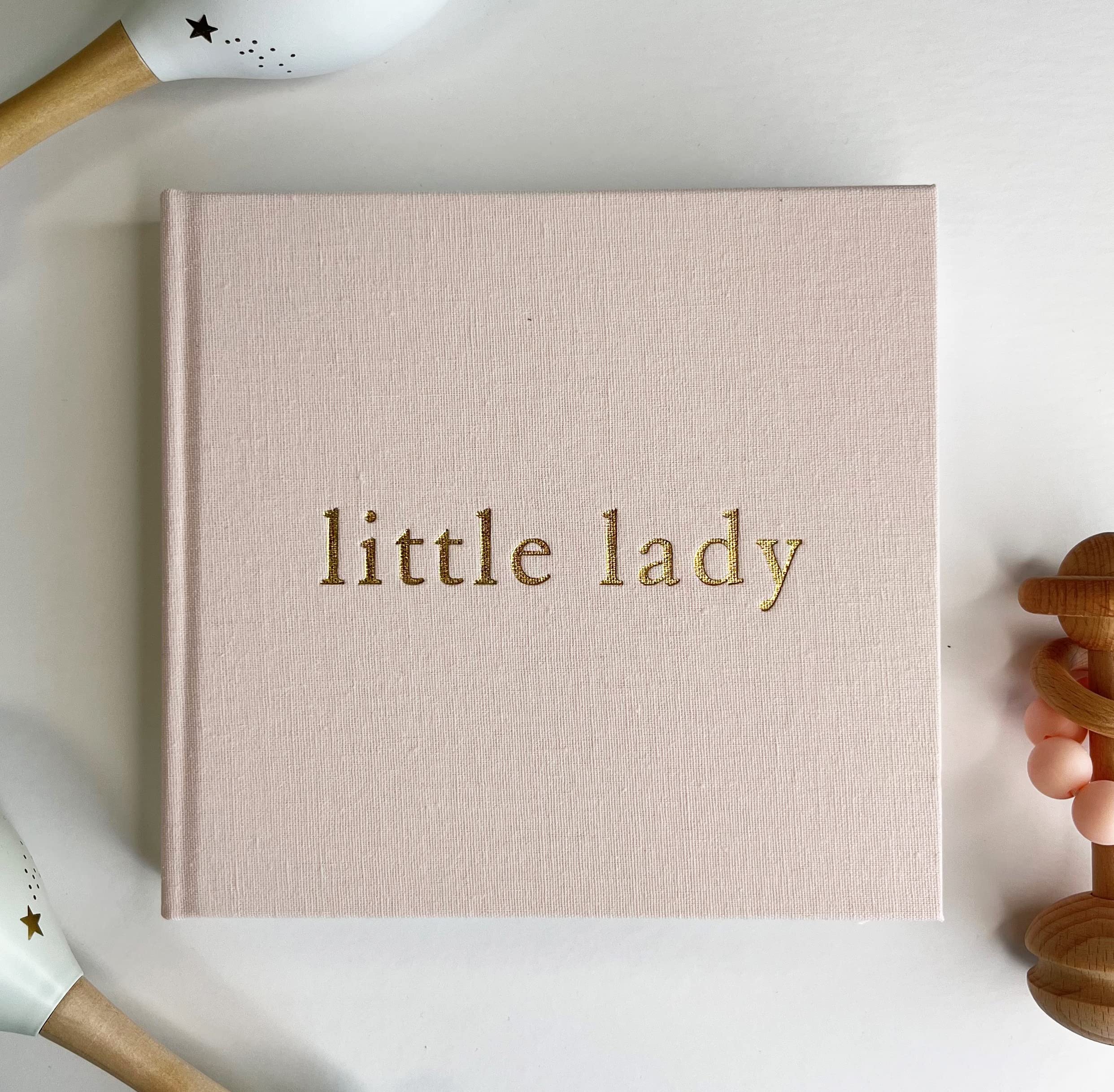 Baby Photo Album - Little Lady Photo Albums Baby Gifts Small 6x4" Photo Album - Pink Linen Album