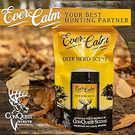 Conquest Scents EverCalm Deer Herd Scent Stick - Deer Attractant & Calming Scent, All-Season Effectiveness, Versatile Hunting Wax Stick, 2.5 oz