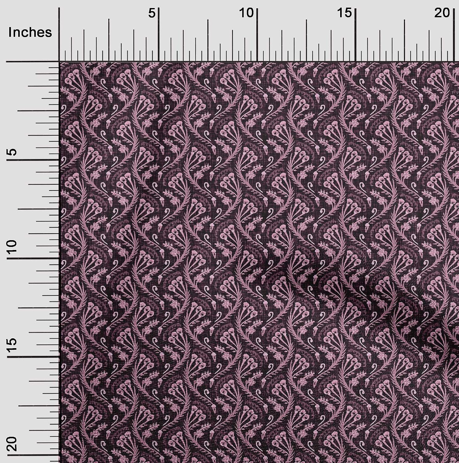 oneOone Cotton Flex Black Fabric Block Fabric for Sewing Printed Craft Fabric By The Yard 40 Inch Wide-RQ