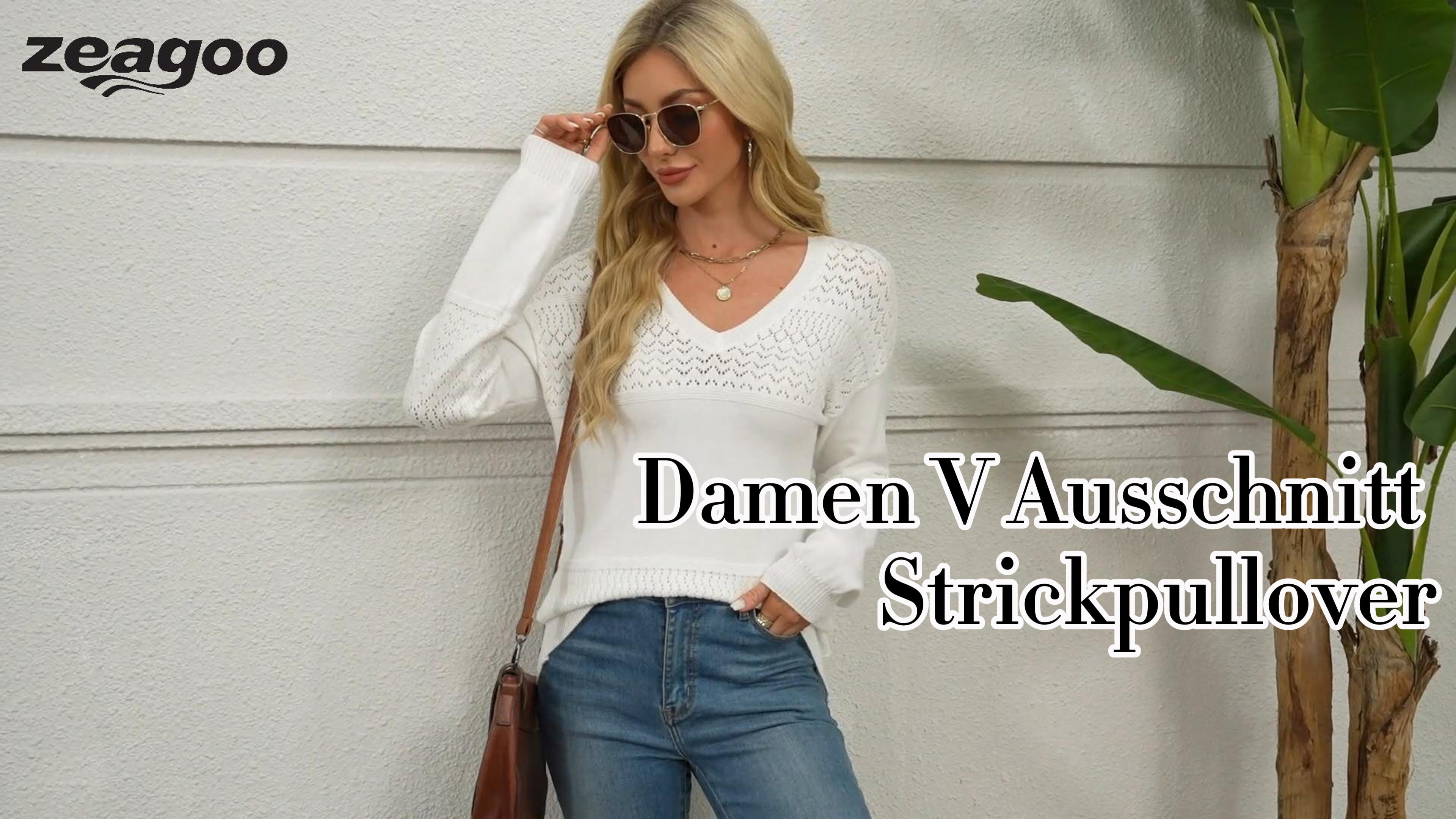 Grobstrickpullover Damen - Eleganter Winterpulli Mit Colorblock Design