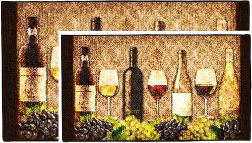 Kashi Home Alfombra de cocina, alfombra de área impresa, piso duradero, tapete para puerta, alfombra antideslizante de granja, respaldo de látex,