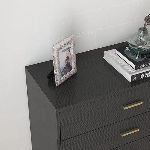 Miniatura 6 de Panana Cómoda para dormitorio con cajones de 4/5, cómoda de madera, unidad organizadora de almacenamiento para dormitorio, sala de estar, pasillo,