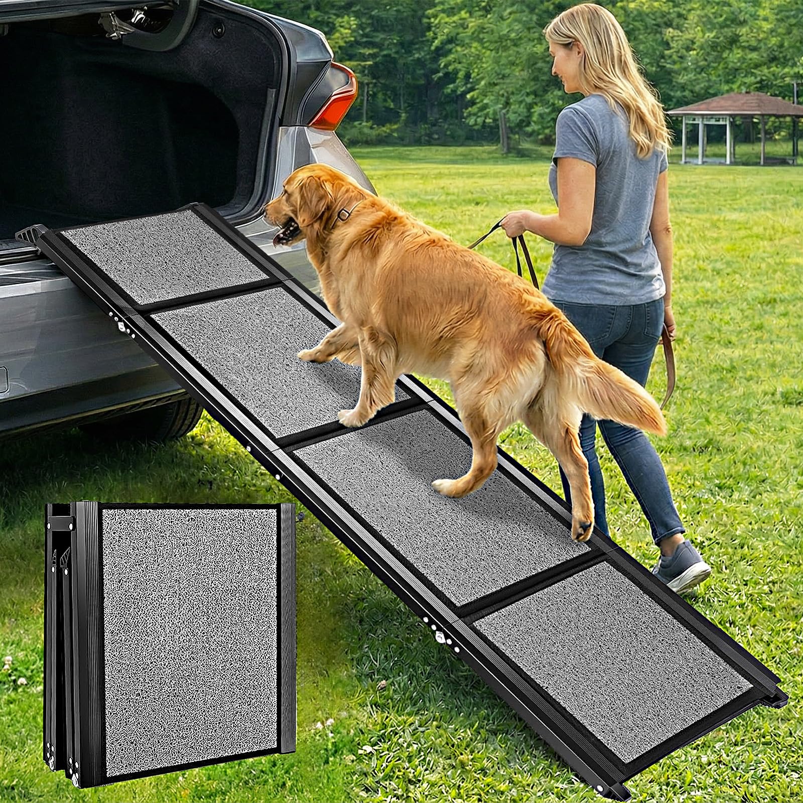 Photo 1 of XCETSDR Aluminum Dog Ramp for Cars - 71"L x 20"W, 250 lbs Capacity