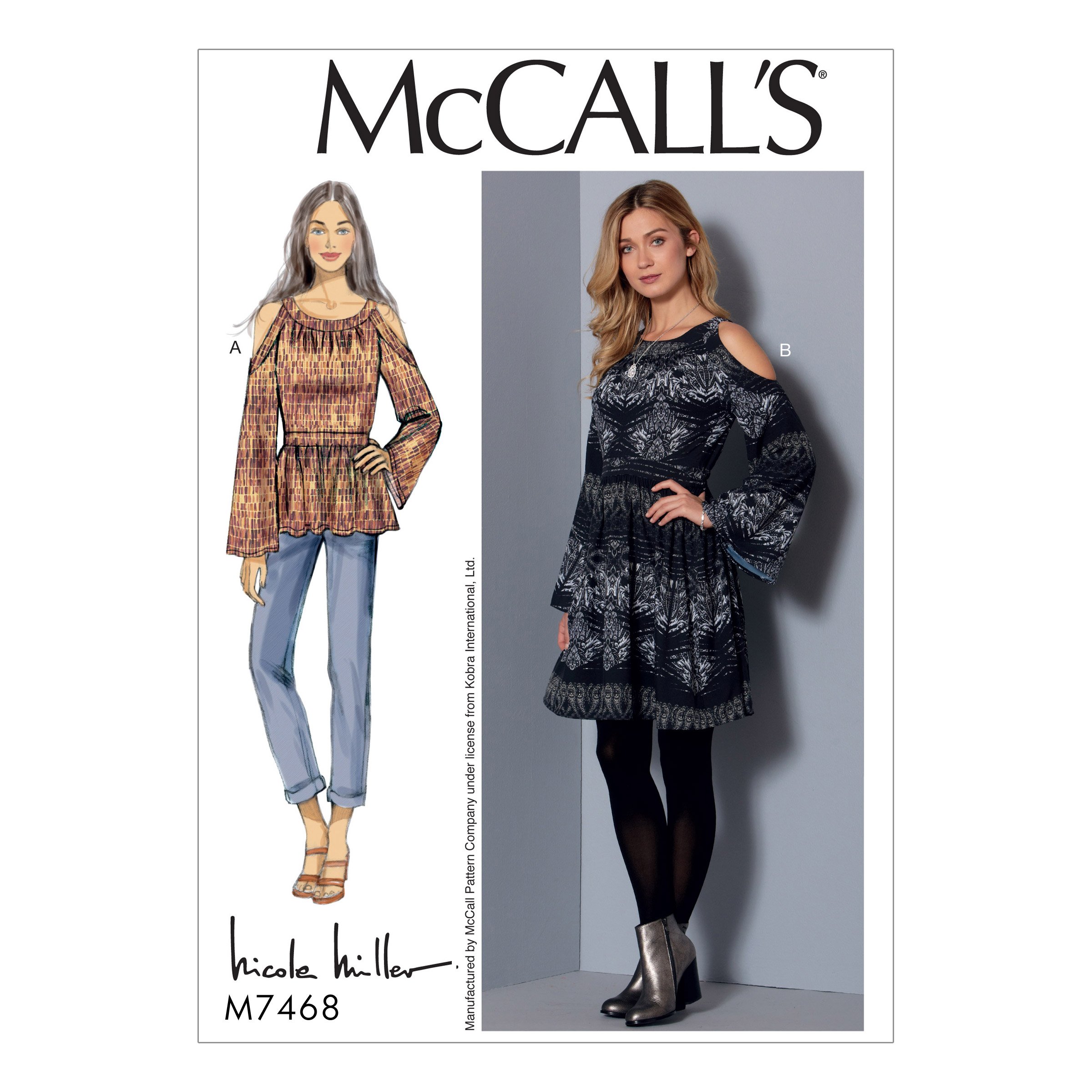 Patrons pour robes McCall's Patterns A5 planche multicolore multi-tailles