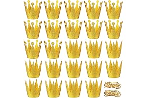 24-Piece Golden Crown Party Hats