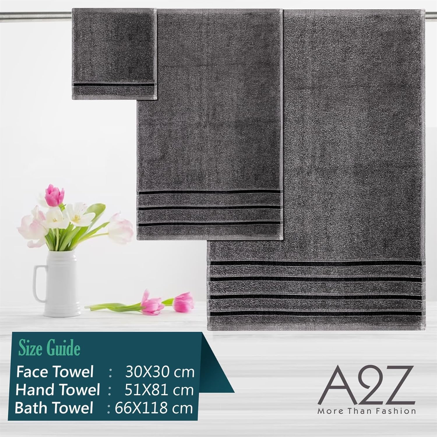 A2Z Toronto Towel Bale Set 100% Egyptian Cotton Super Soft Absorbent 450GSM