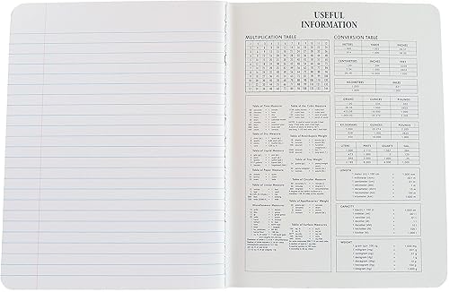 Miniatura 3 de three leaf 100 hojas de cuaderno de composición con rayas anchas de 9-34 x 7-12 pulgadas, paquete de 1, cuaderno de escritura, suministros escolares