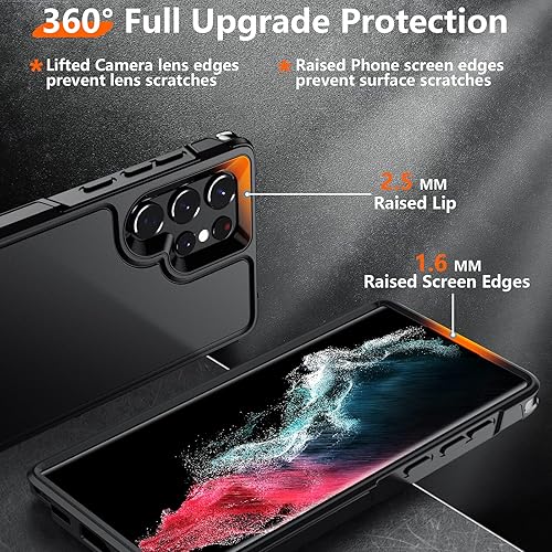 Miniatura 9 de Temdan Funda para Samsung Galaxy S23, lente y protector de pantalla incorporados a prueba de agua cuerpo completo a prueba de golpes a prueba de