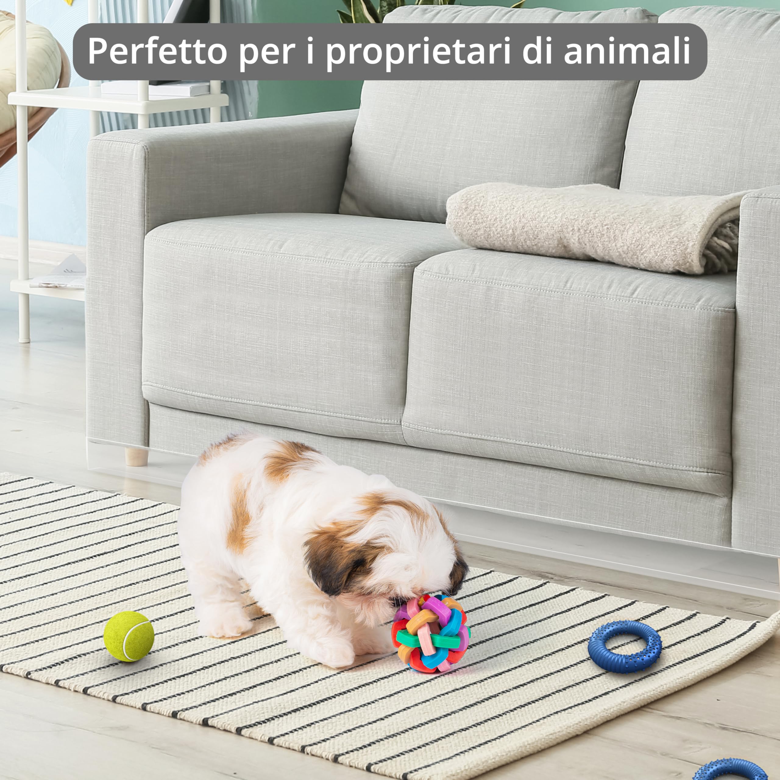 Paracolpi Barriera Letto per Giocattoli [Confezione da 8] - Blocca sotto Divano Trasparenti Adesivi Anche per Letto, Divano, Armadio, Comò, Cucina - Barriera Divano Anti Polvere e Animali