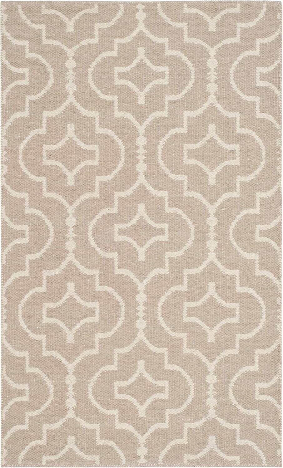 SAFAVIEH Montauk Collection Accent Rug - 2'6" x 4', Grey & Ivory, Handmade Cotton, Ideal for High Traffic Areas in Entryway, Living Room, Bedroom (MTK722A)