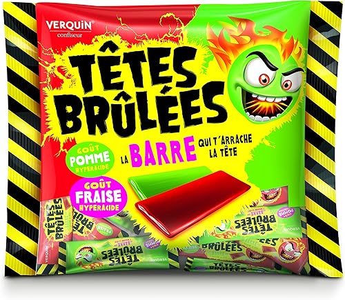 Têtes Brûlées Barres Fraise, Pomme, 200g