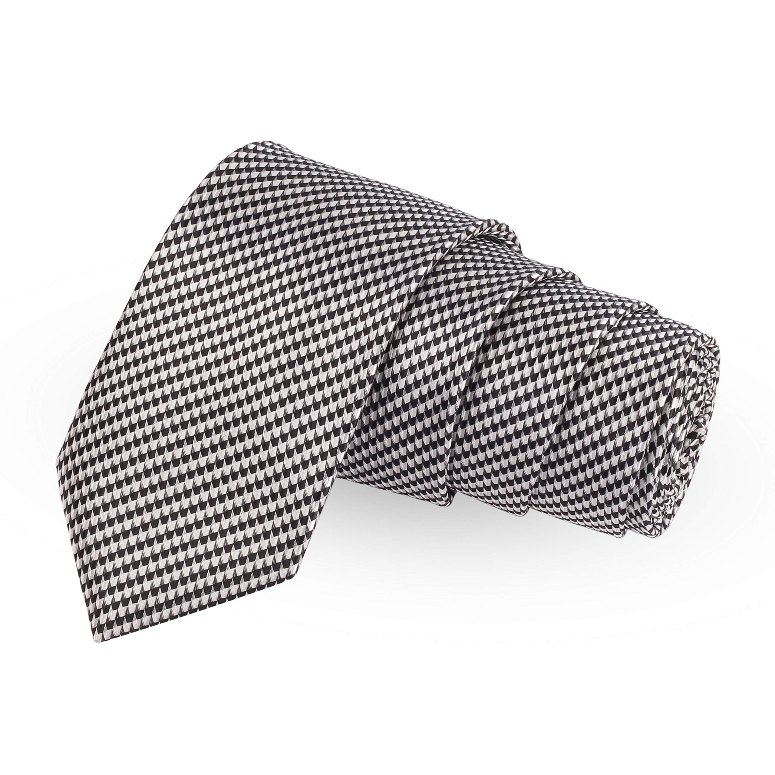 peluche Stunning HT White Colored Microfiber Necktie For Men-picture-47