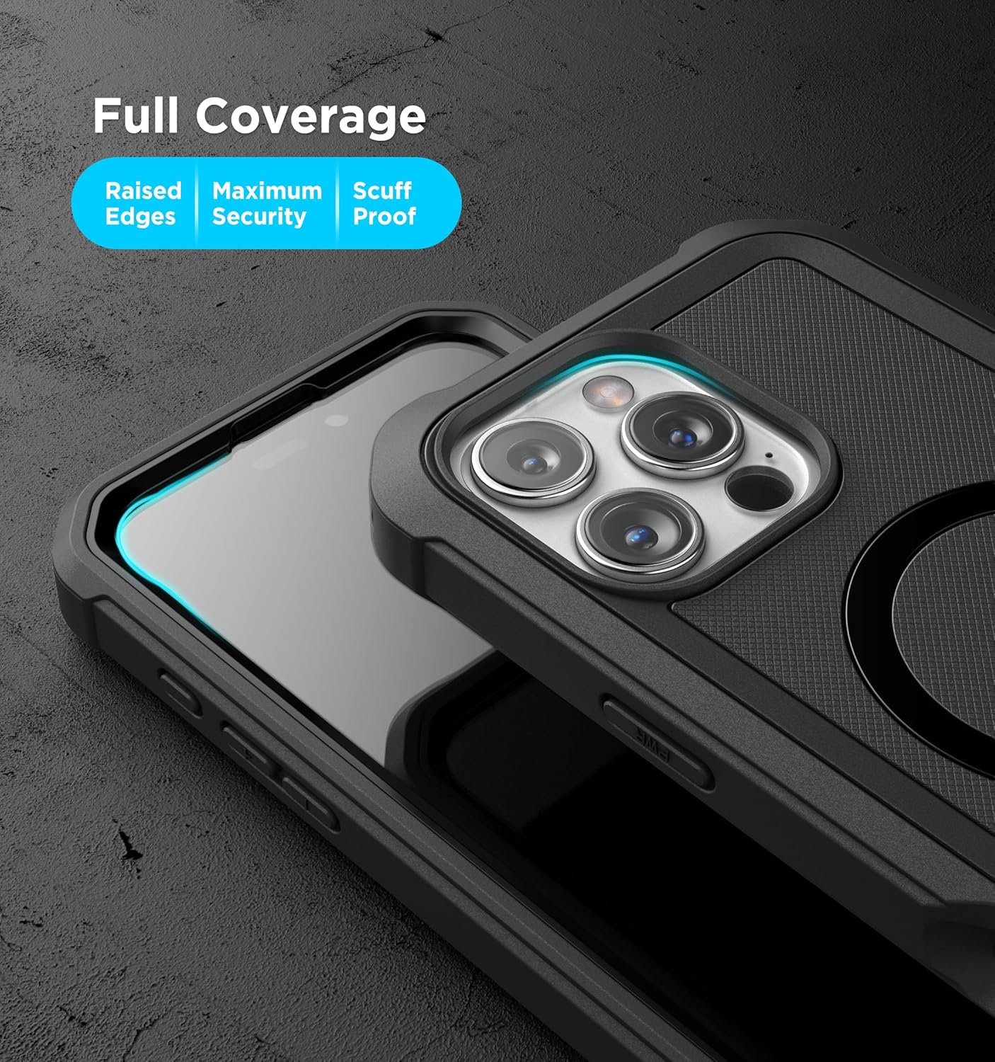 Encased Protective Belt Case for iPhone 16 Pro with Built-in Screen Protector and Phone Holster Clip (Compatible with MagSafe) Heavy-Duty Hybrid Rugged Cover - Image 5