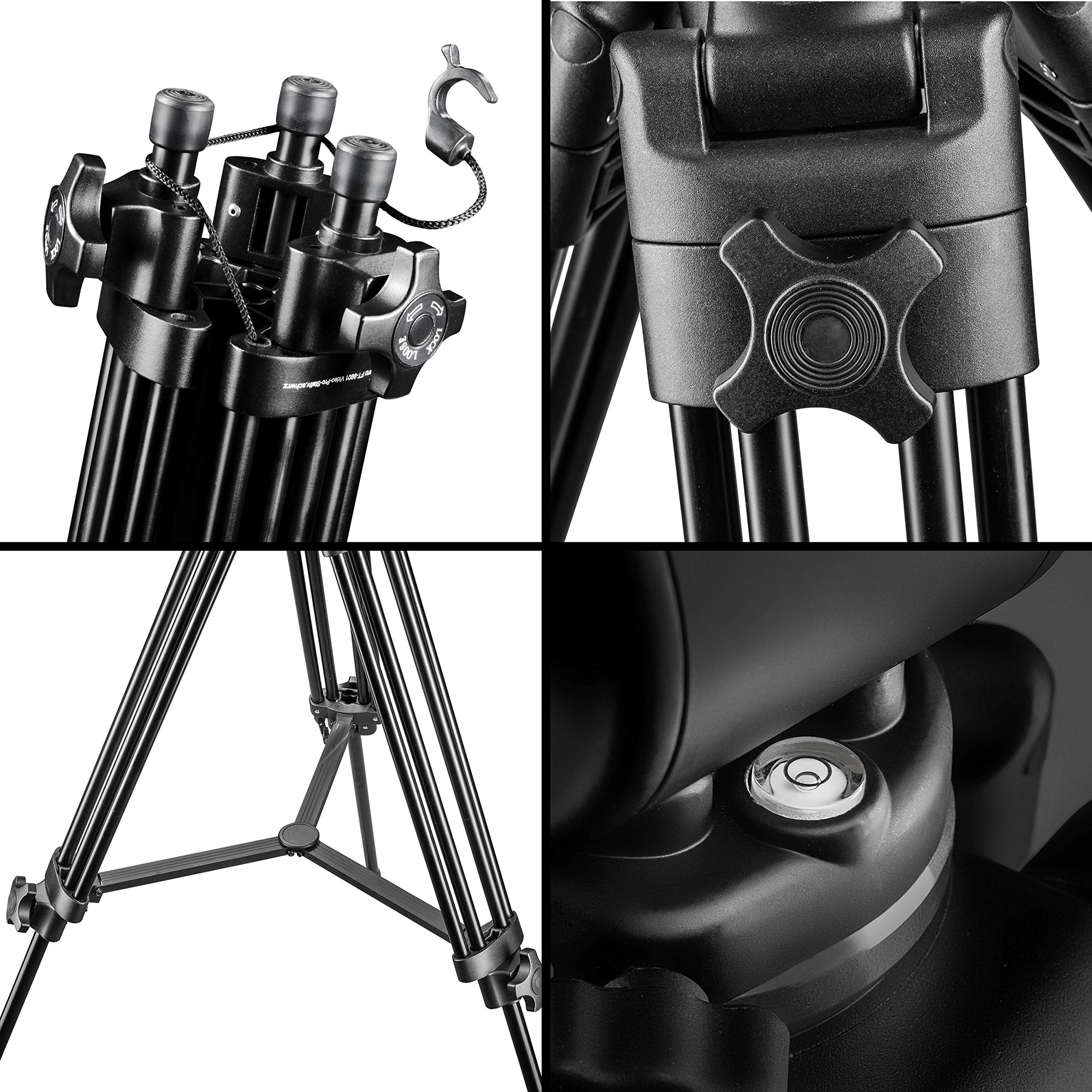 Walimex Pro EI-717 - Treppiede video-professionale, 133 cm