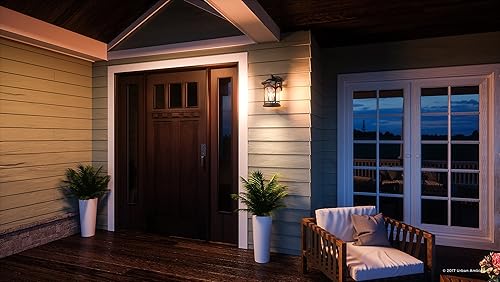 Miniatura 8 de Urban Ambiance Lámpara colgante rústica de lujo para exteriores, tamaño grande 18 pulgadas de alto x 11 pulgadas de ancho, con elementos de estilo