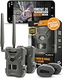 Spypoint Flex-M Twin Pack Caméra de Surveillance cellulaire, 28MP, vidéo 720p avec Son, détection de Mouvement, Vision Nocturne, sans Wi-FI, Pack de 2 caméras de Chasse - 1