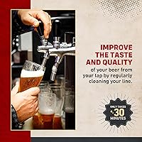 Vista 2 de Kit de limpieza de línea de cerveza Kegerator - Todos los accesorios de limpieza necesarios y compuesto de limpieza en polvo