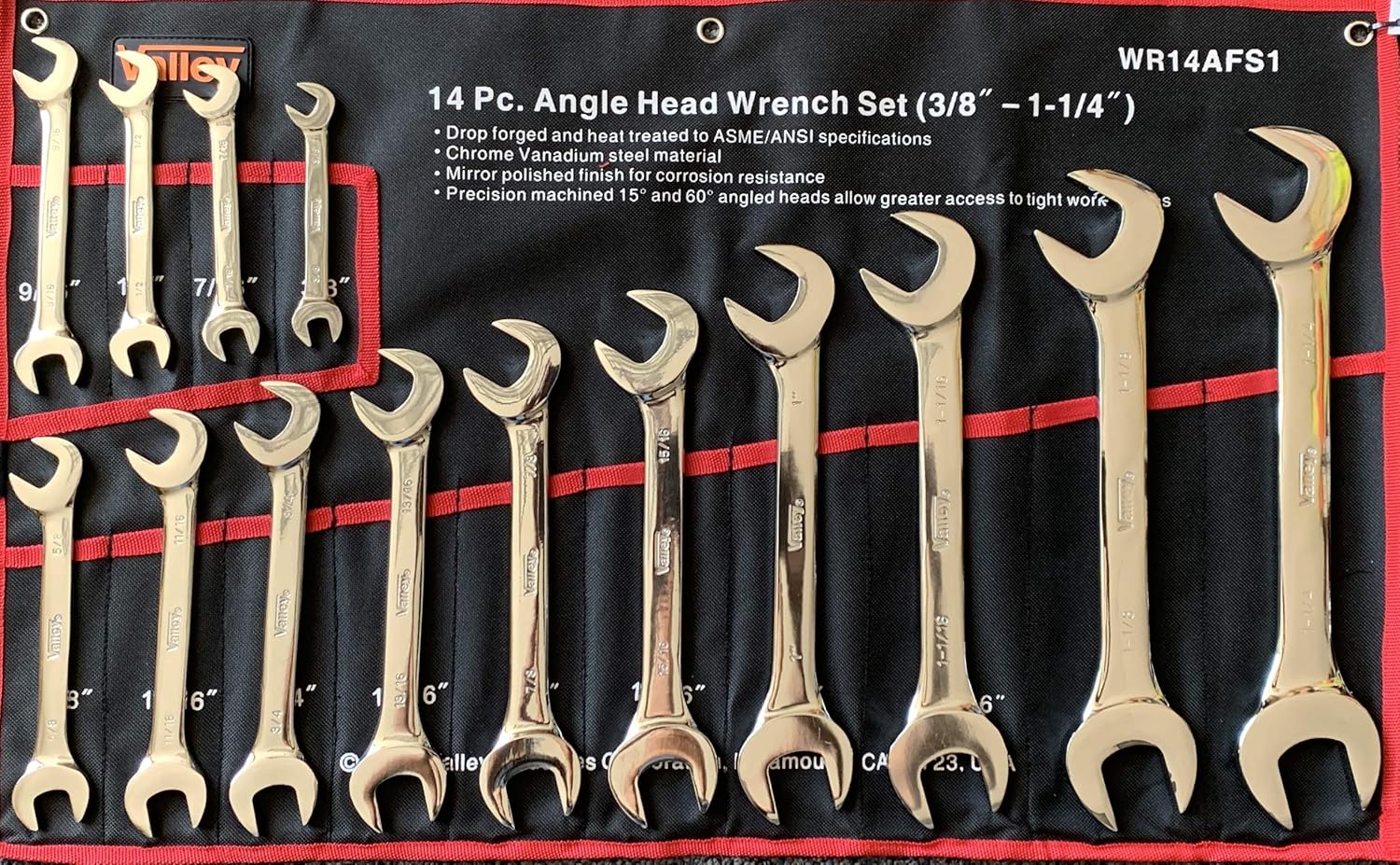 Combination Angle Wrench Set (14-pc 3/8" - 1-1/4")